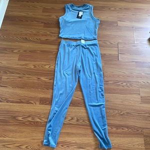 Two Piece Matching Velour Set! Dress Up Or Down!